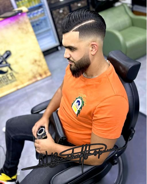 Dégradé & trait — coupe réalisée au salon