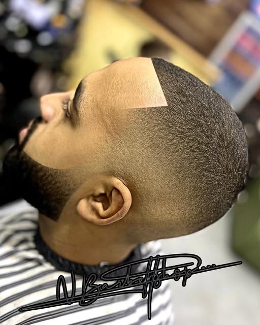 Taper & contour — coupe réalisée au salon