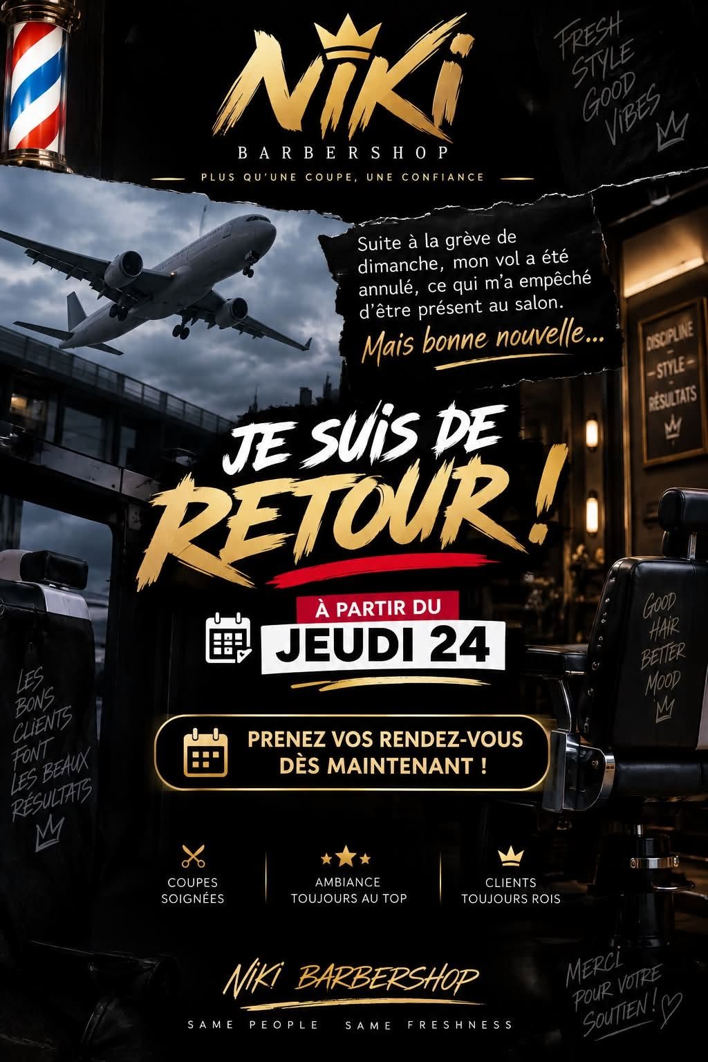 Affiche Je suis de retour